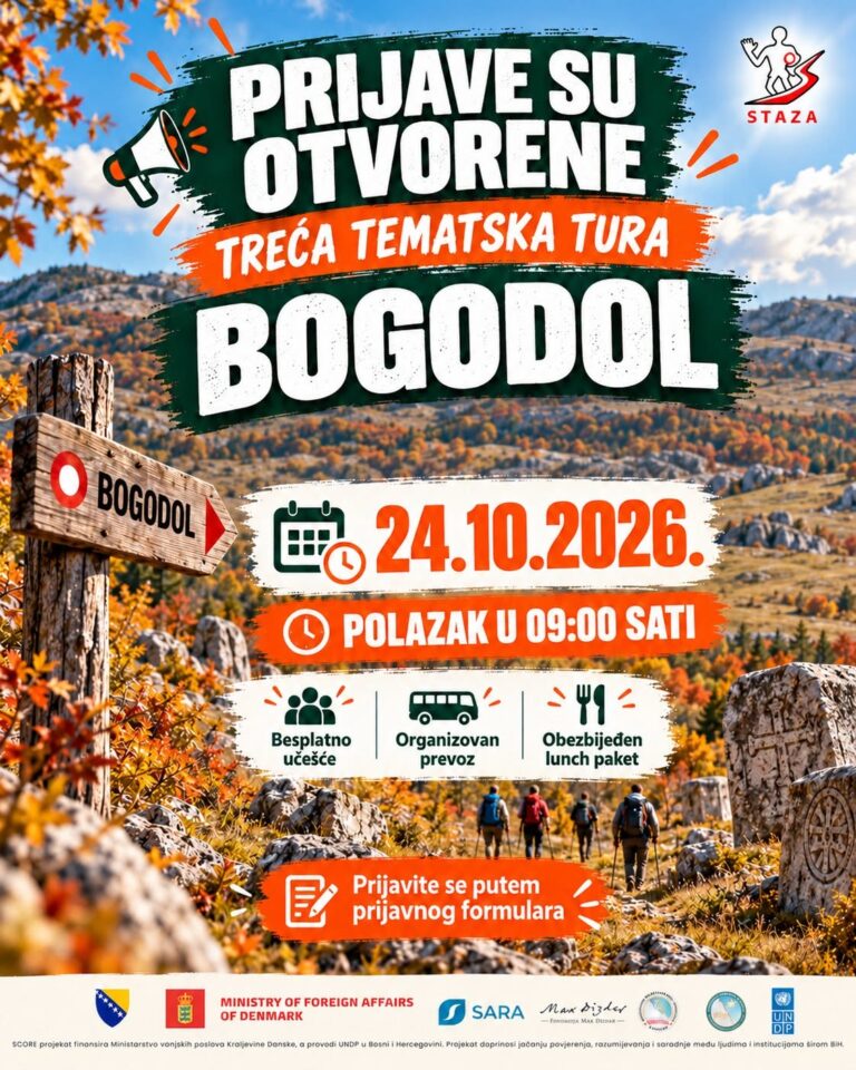 Treća tematska tura projekta „Staze baštine – mostovi povjerenja – STAZA“ vodi na Bogodol i Banduricu